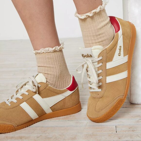 Gola Women's Elan Sneaker Color: Caramel/Off White/Deep Red - Picture 1 of 4